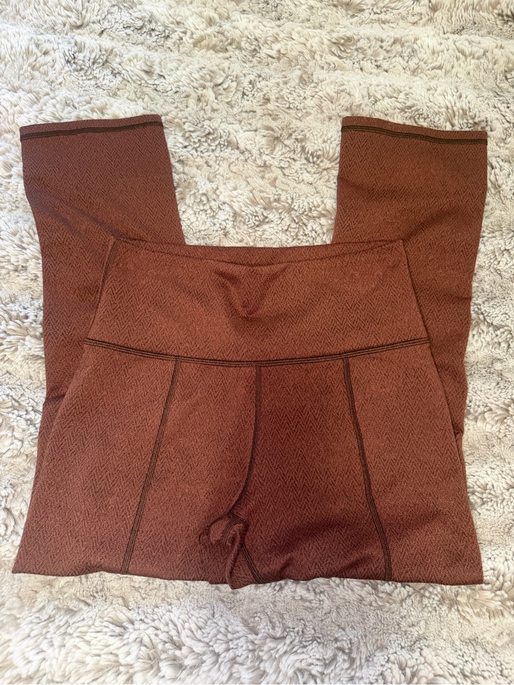 Aerie Offline- High-Rise Sculpting Leggings in Rust Brown